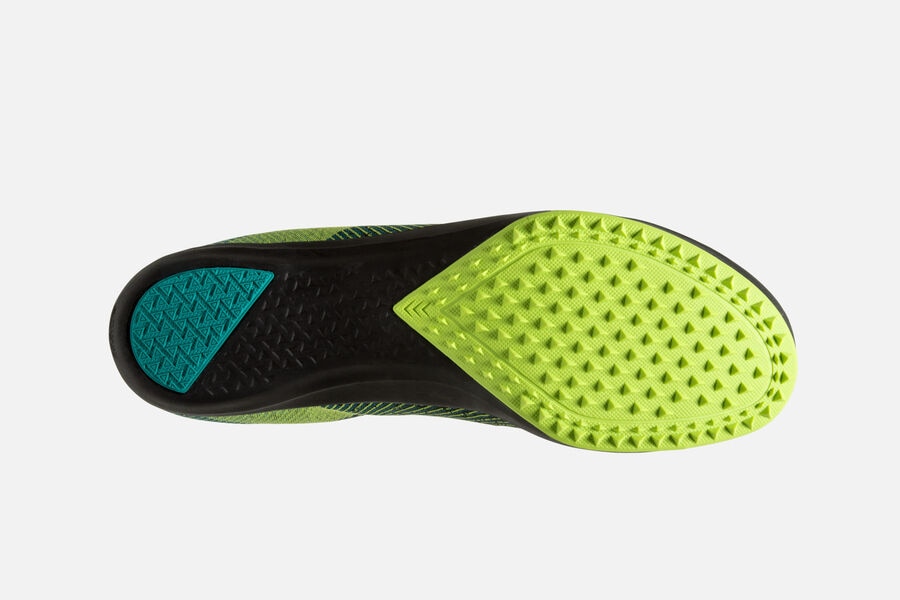 Brooks Mach 19 Spikeless Spikes Loopschoenen Heren - Zwart/Groen - 128673MPA